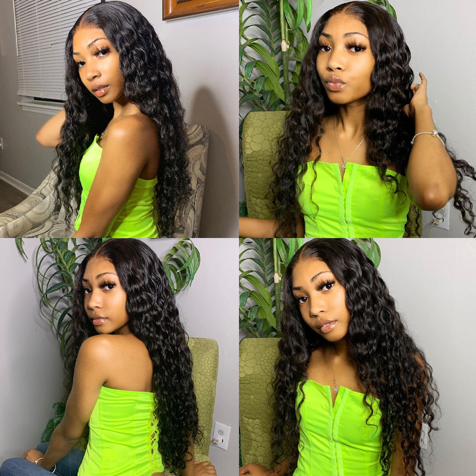 Brazilian Deep Wave Human Hair Full Lace Front Wigs-Amanda Hair