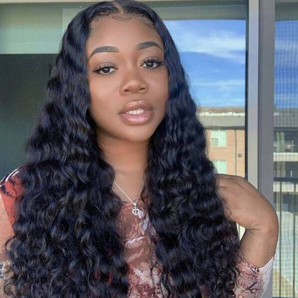 Brazilian Deep Wave Human Hair Full Lace Front Wigs-Amanda Hair