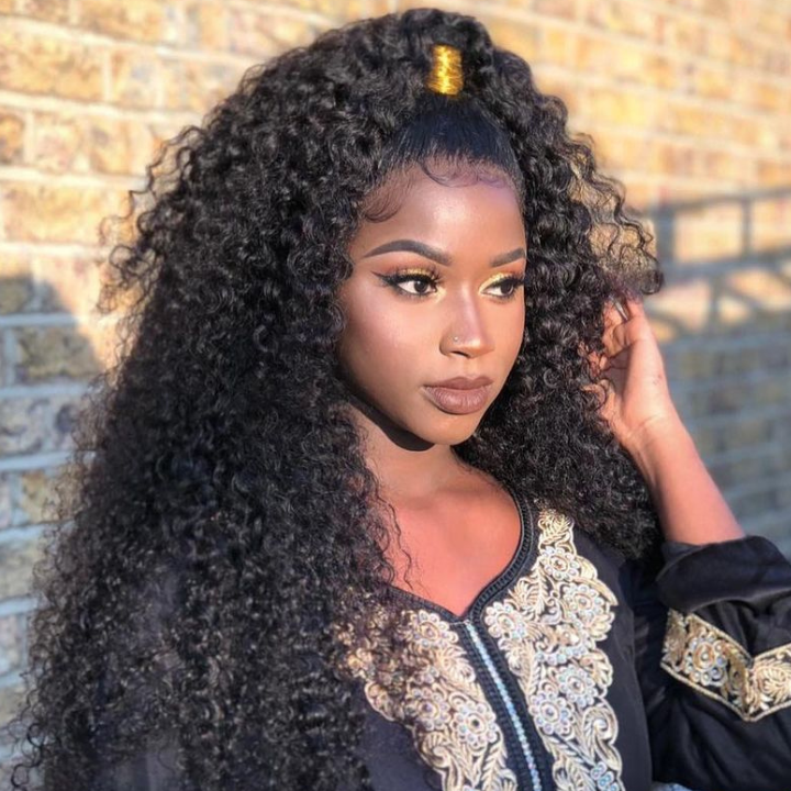Amandahair Undetectable  13x4/4x4 Deep Wave HD Clear Lace Front/Closure Wigs Black Human HairPre Plucked Hairline