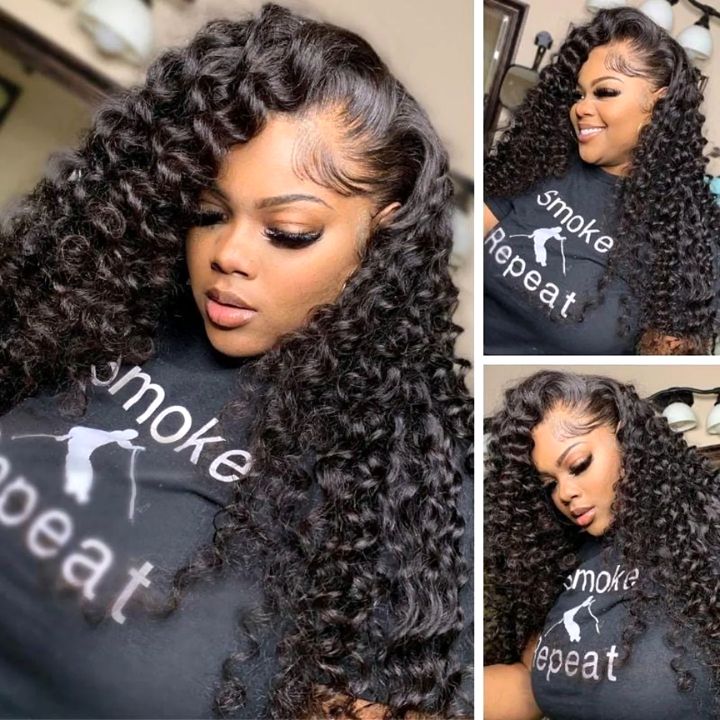 Wand Curl T Part Human Hair Wig-Clearance Flash Sale