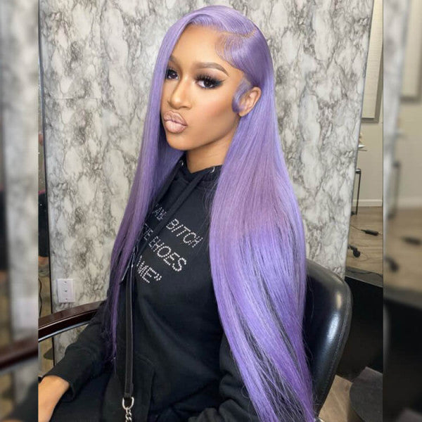 Silver Grey Straight 4x4/5x5/13x4  Lace Closure/Frontal Transparent  HD Lace Wigs Pre-plucked with Baby Hair