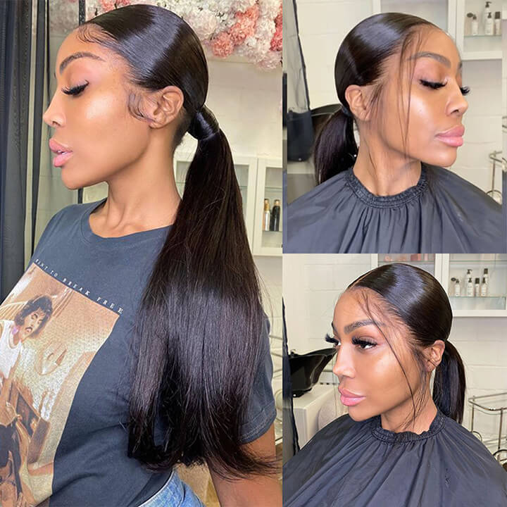 Preplucked Long Straight 360 Human Hair Lace Wig For Girl-Amanda Hair