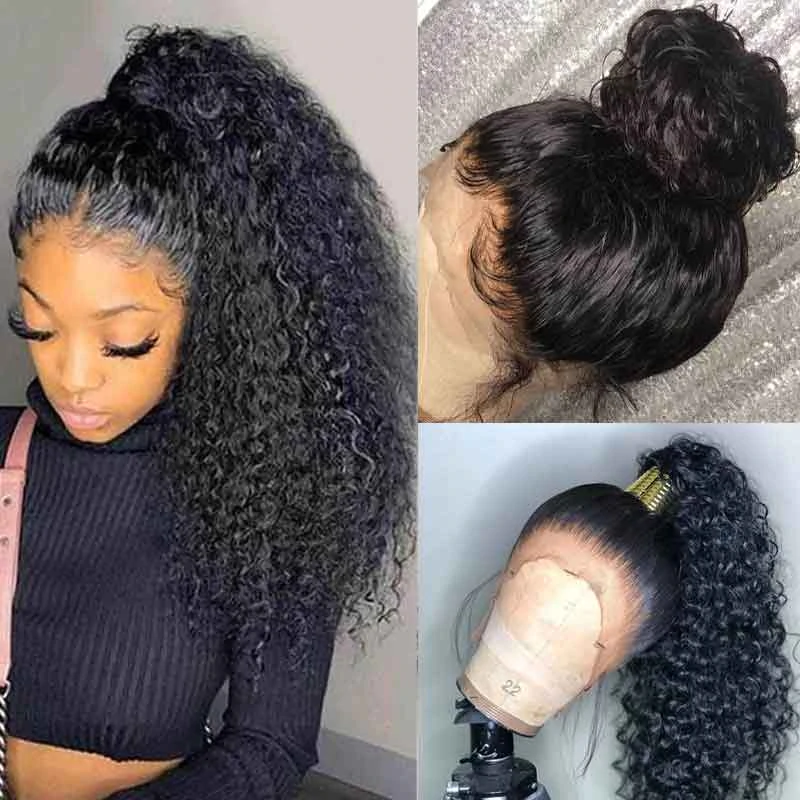 Promotion Series : 180% Density Natural Curly Hair 3-6-0  Lace Wig-Amanda Hair