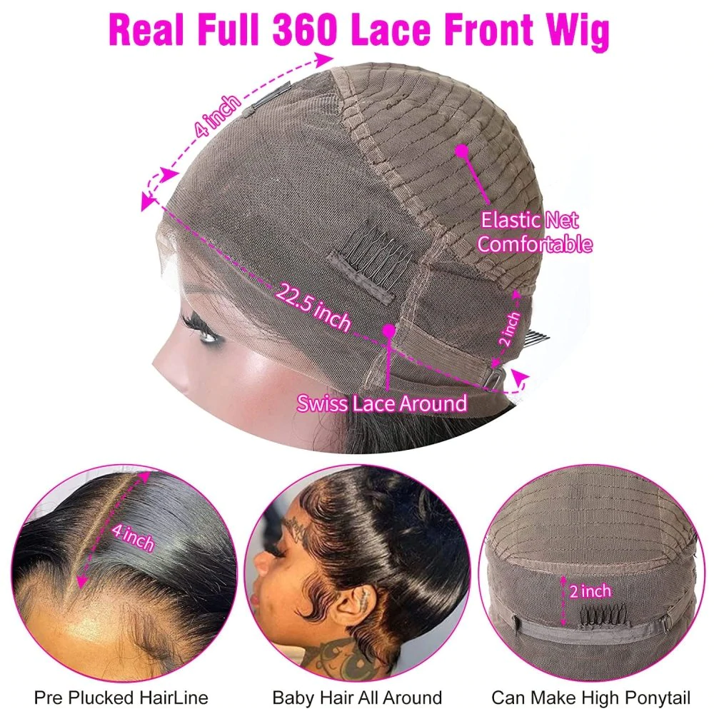 180% Density Natural Curly Hair 360 Full Lace Wig No Code Needed -Amanda Hair