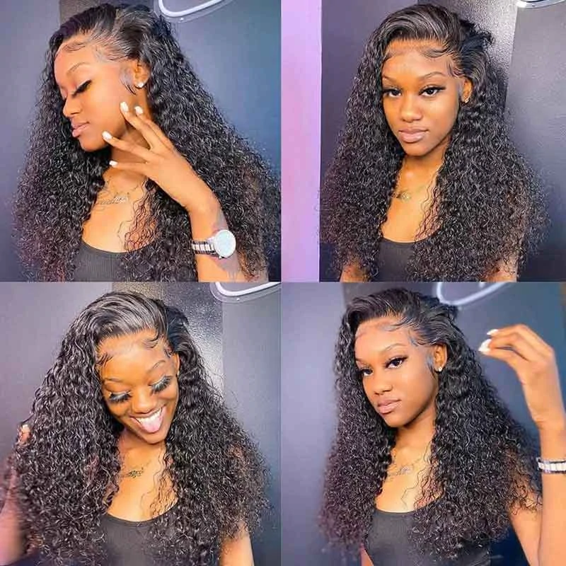 Promotion Series : 180% Density Natural Curly Hair 3-6-0  Lace Wig-Amanda Hair