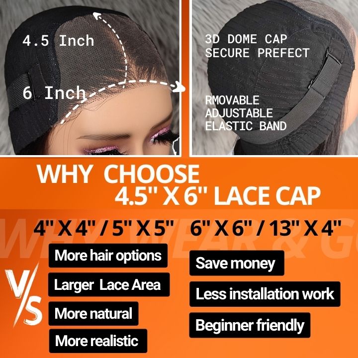 Flash Sale : Glueless Brown Mix Black Loose Wave Closure C Part Lace Colord Wig with Bangs-Amanda Hair