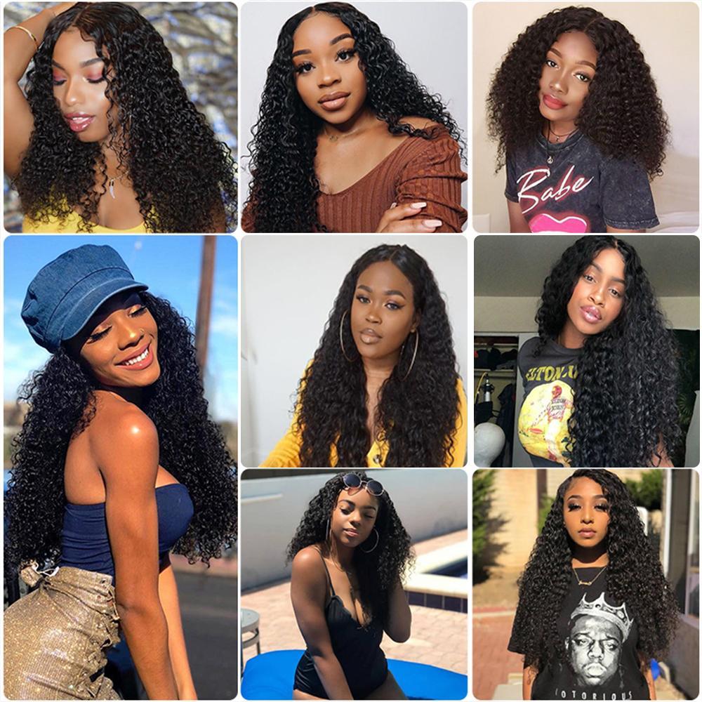 Amanda Peruvian Hair Kinky Curly 3 Bundles With 13*4 Lace Frontal 10A Grade 100% Remi Human Hair Soft Shiny Wave Hair