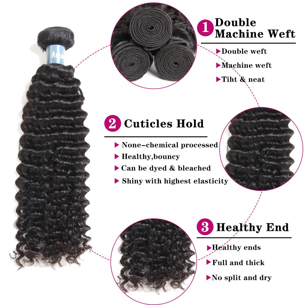 Kinky Curly Wave Hair Bundle 100% Human Virgin Hair Curly Wave Hair - Amanda Hair