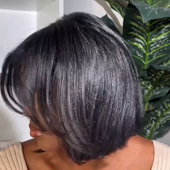 Extra 60% OFF | Glueless Layer Cut Short Straight Bob Wig Summer Wig Choice 13x4/6x4 Brazilian Hair Short Bob Lace Wigs No Code Needed Amanda Hair  Flash Sale