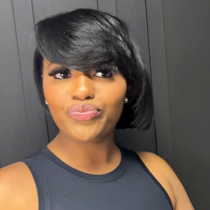 All Season Choice Glueless Short Cut Straight Bob Wig  13x4 Brazilian Hair Short Bob Lace Wigs No Code Needed Amanda Hair