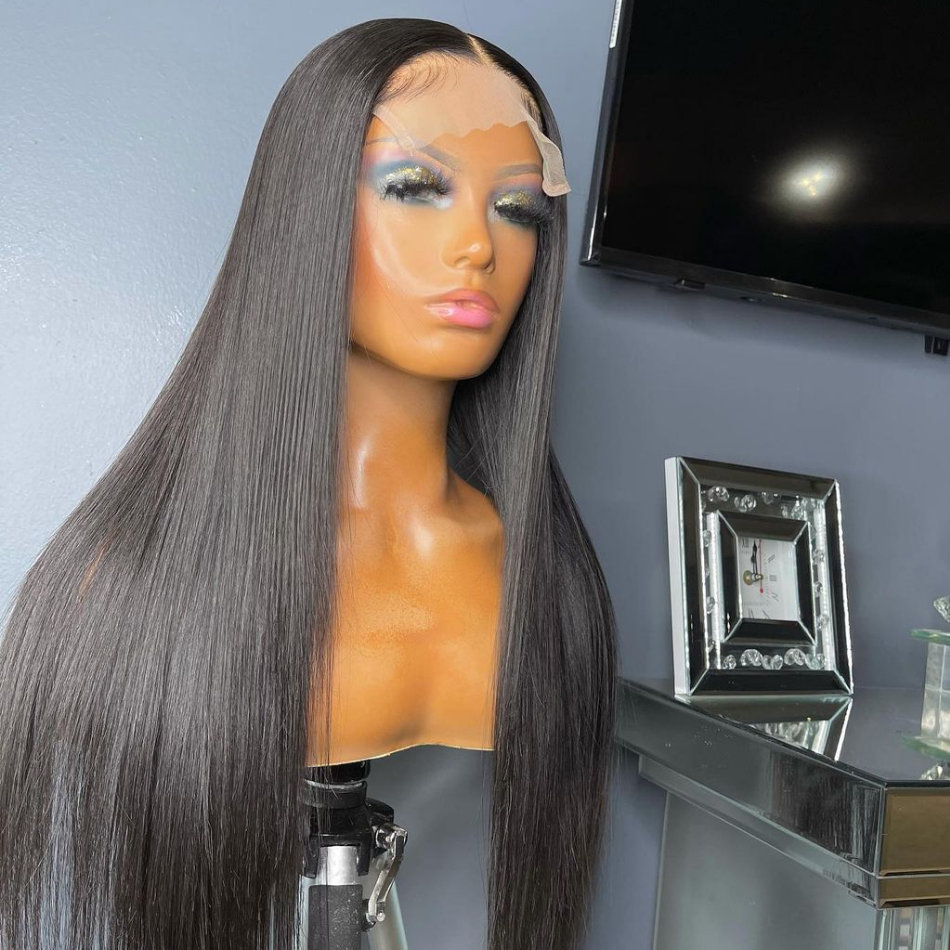 Straight Hair 4*4 Lace Closure Wig Pre Plucked Virgin Hair Closure Wigs-Amanda Hair