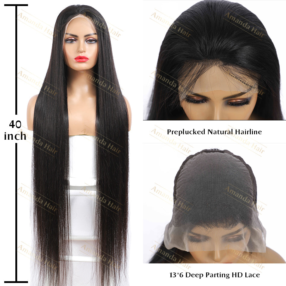 Brazilian Straight Hair Long Wigs 13*4/13*6 HD Lace Front Wigs-Amanda Hair
