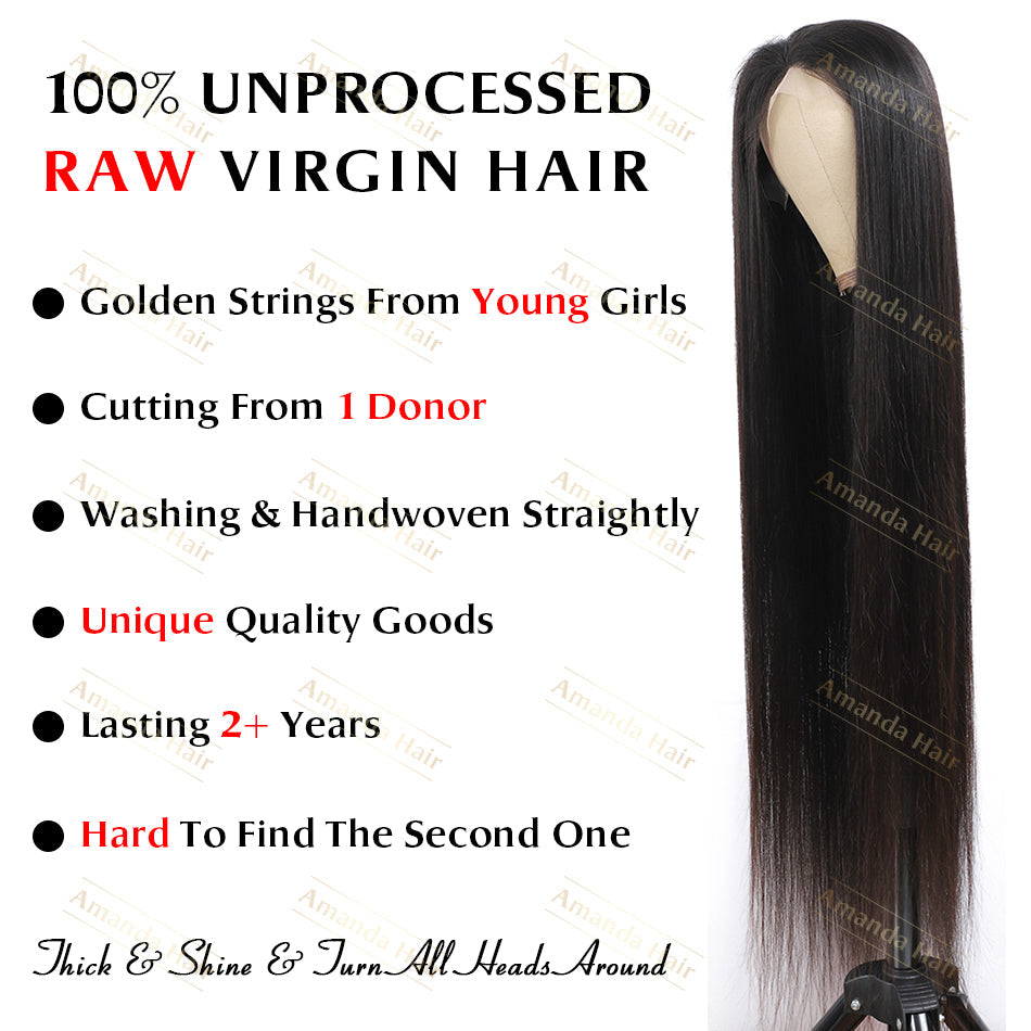 Brazilian Straight Hair Long Wigs 13*4/13*6 HD Lace Front Wigs-Amanda Hair
