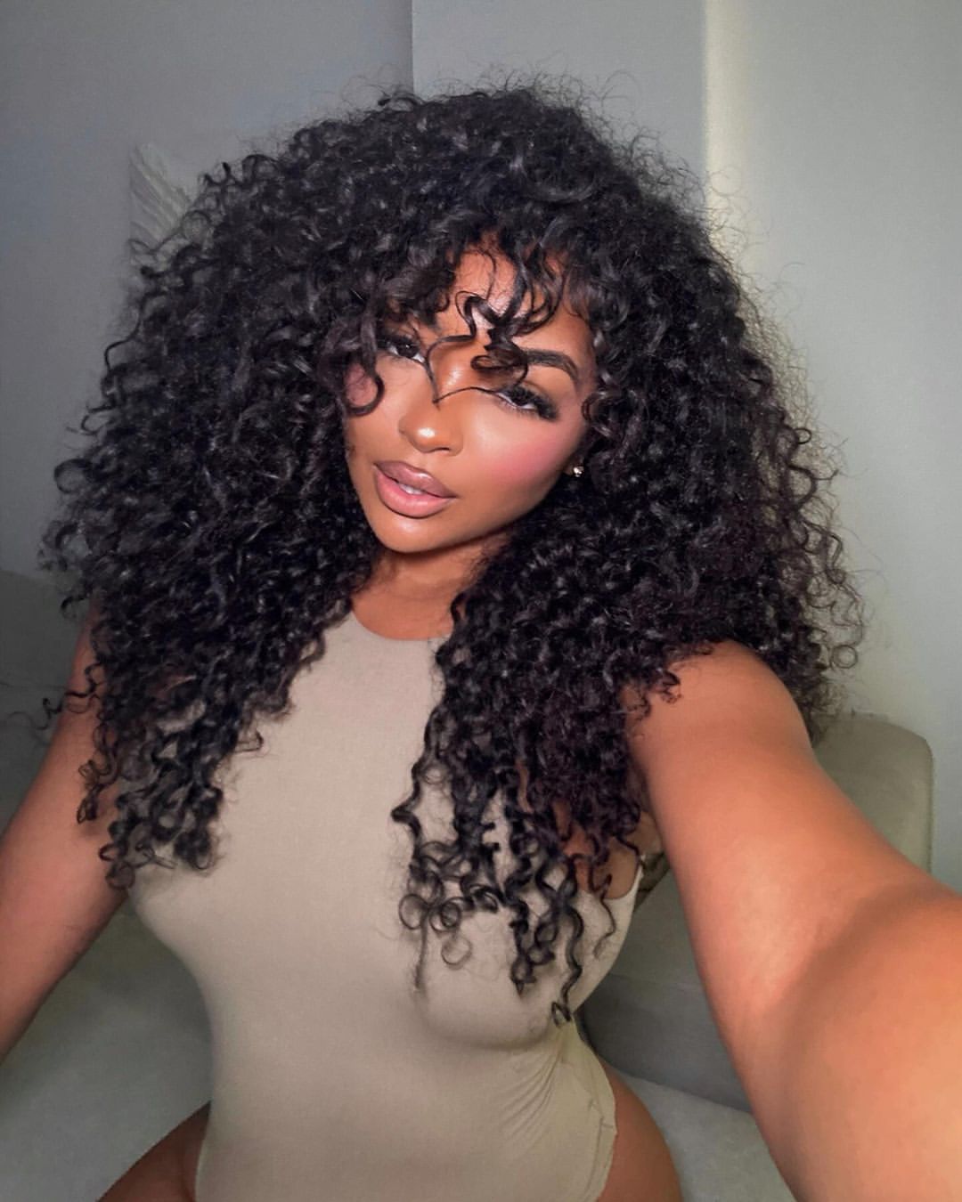Wow $0.1 Lace Wig| Glueless Deep Curly Clear Transparent Lace Closure Wigs with Bangs Flash Sale