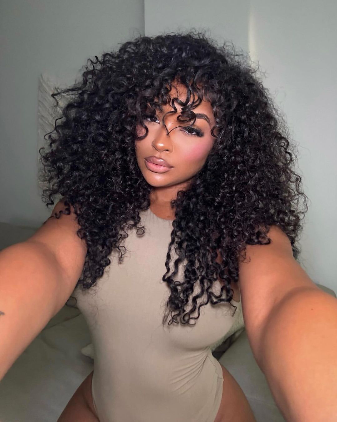 Wow $0.1 Lace Wig| Glueless Deep Curly Clear Transparent Lace Closure Wigs with Bangs Flash Sale