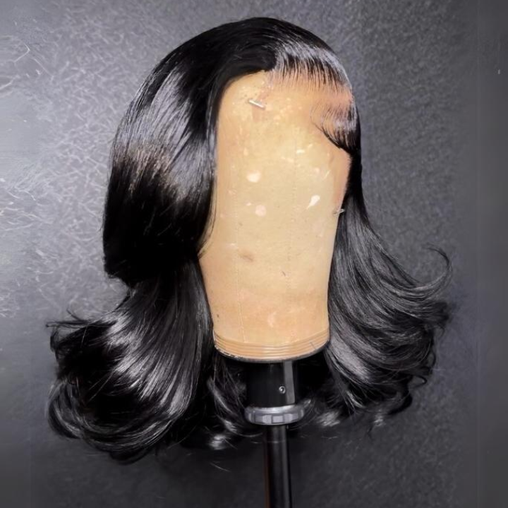 Glueless Body Wave Natural Human Hair Clear Transparent Lace Front Wigs For Women-Amanda Hair