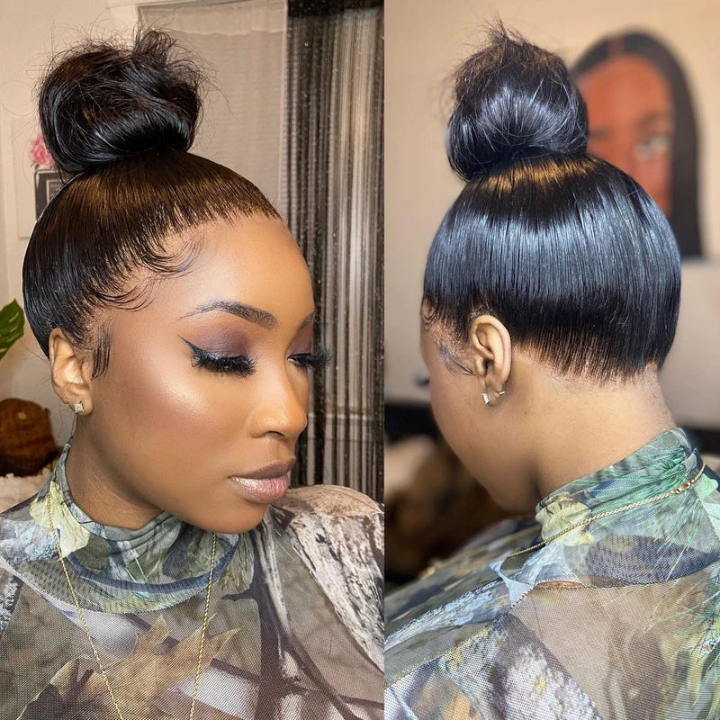 Glueless 360 Lace Frontal Wig - Silky Straight Invisible Strap Tug & Go Pre Everything Lace Wigs