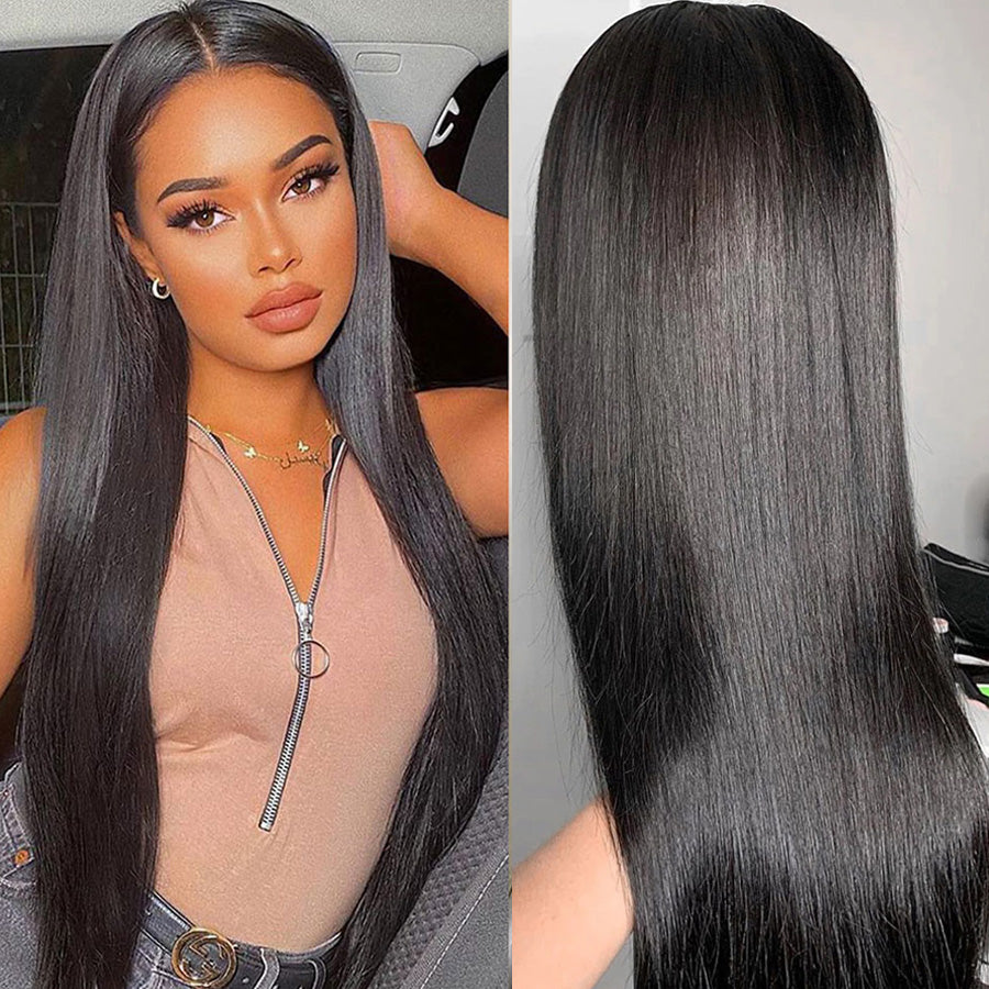 Permanent Straight Hair 4*4 Closure Glueless Lace Wigs-Amanda Hair