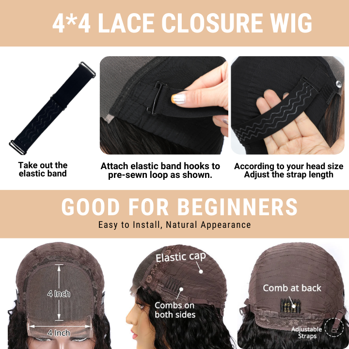 Sunshine Chic Human Hair Fluffy Deep Wave Clear Transparent Glueless Lace Front Short Curly Wigs For Women -Amanda Hair