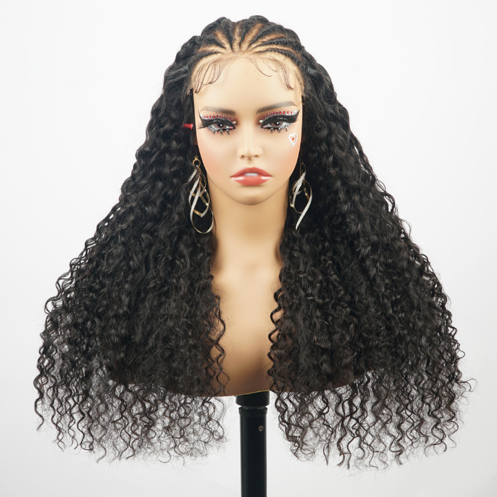 Deep Water Wave Lace Front Wig - Flawless Curls and Braids- Clear Transparent Lace Front/Closure Wig- Amanda Hair