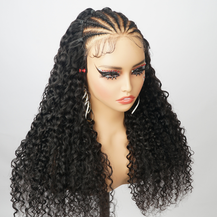Deep Water Wave Lace Front Wig - Flawless Curls and Braids- Clear Transparent Lace Front/Closure Wig- Amanda Hair