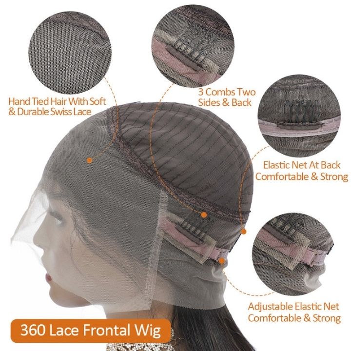 Preplucked Brazilian Body Wave Hairstyles 360 Lace Front Wigs-Amanda Hair
