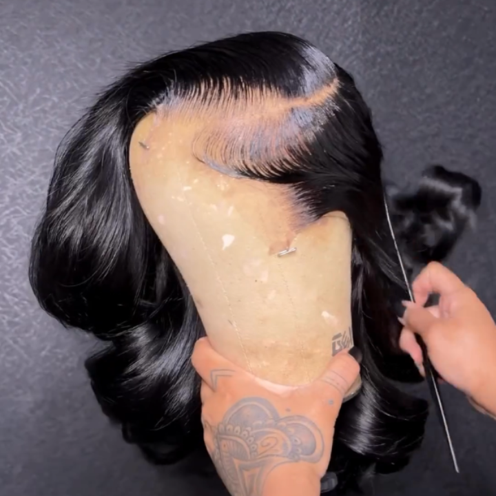 Glueless Body Wave Natural Human Hair Clear Transparent Lace Front Wigs For Women-Amanda Hair