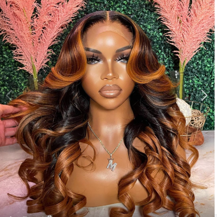 Highlight Golden Brown Body Wave Wig-Clearance Flash Sale