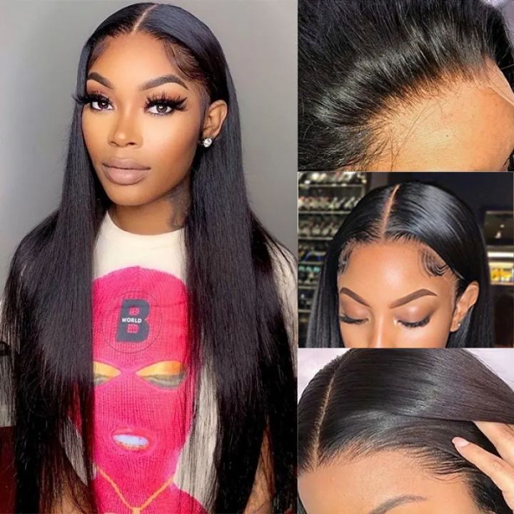 Permanent Straight Hair 4*4 Closure Glueless Lace Wigs-Amanda Hair