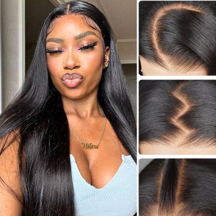 Long Straight Hair Wigs 13x6 HD Transparent Lace Frontal Wig-Amanda Hair