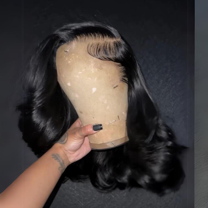 Glueless Body Wave Natural Human Hair Clear Transparent Lace Front Wigs For Women-Amanda Hair