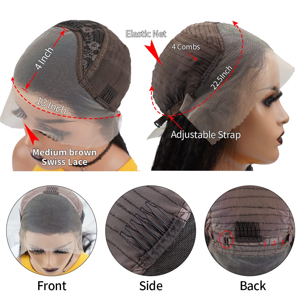 Extra 60% OFF | Flash Sale Balayage Highlight Linen 13*4 Lace Wigs P16/613 Body Wave Lace Front Wigs Human Hair Undetectable Transparent HD with Deep Hairline Free Part C Type Hairstyle