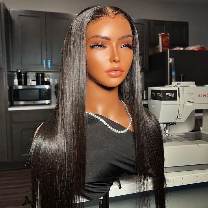 Extra 38% Off Clearance Glueless 5*5 HD Lace Closure Wigs Straight Human Hair Wear & Go Wig Plucked Hairline-Amanda Hair