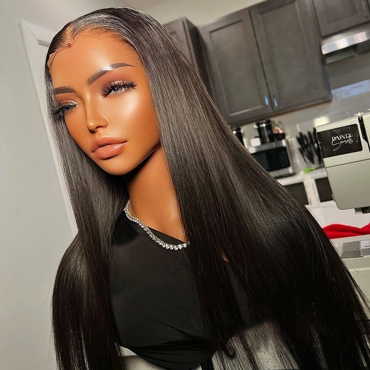 Extra 38% Off Clearance Glueless 5*5 HD Lace Closure Wigs Straight Human Hair Wear & Go Wig Plucked Hairline-Amanda Hair