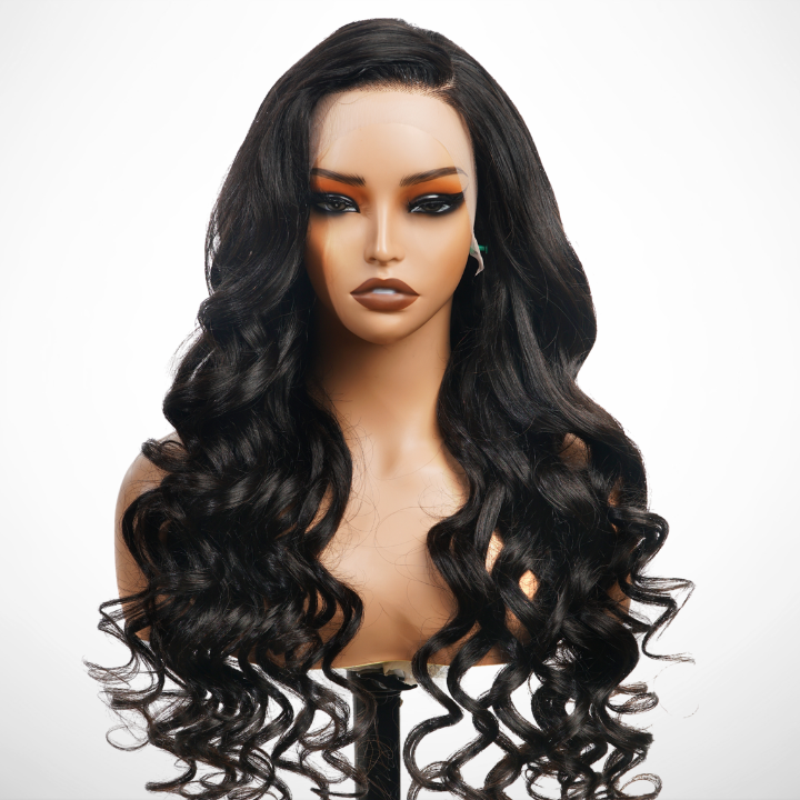 Curtain Bangs Loose Wave Glueless Lace Front Wigs with Clear Transparent HD Lace Wig Flash Sale