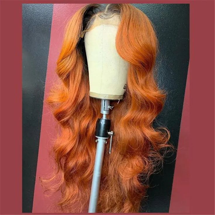 New Arrival Dark Root Ginger Colored Body Wave 13x4 Lace Front /4*4 Lace Closure Wigs With Baby Hair - Amanda Hair