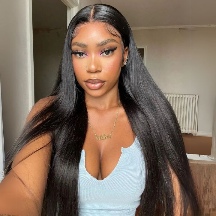 Long Straight Hair Wigs 13x6 HD Transparent Lace Frontal Wig-Amanda Hair