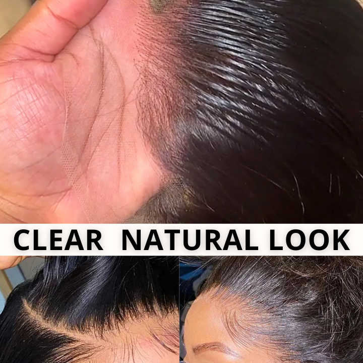 Weekend Flash Sale Nature Wave 4*4 Frontal Wigs Pre Plucked Natural Hair Transparent Lace Wigs-Amanda Hair