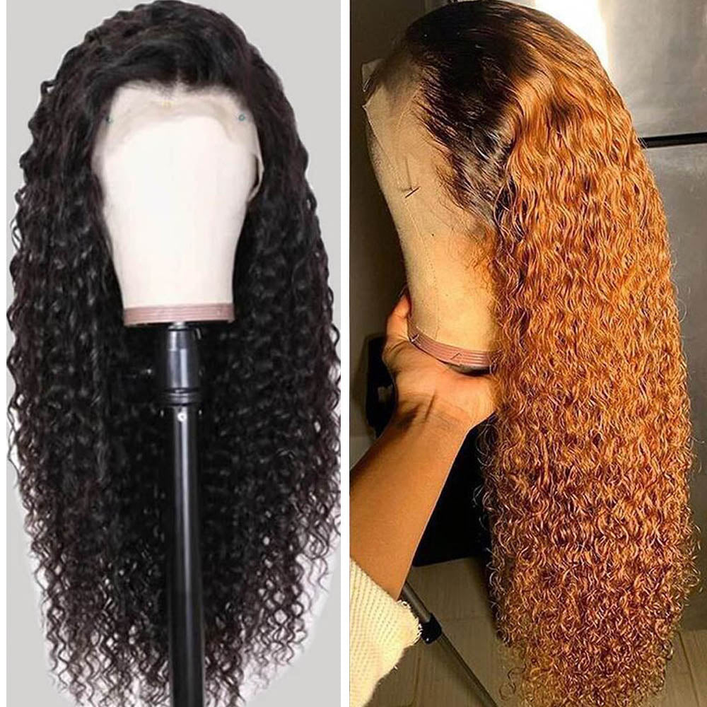 Curly Hair Transparent Lace Front Wig Clear Lace Wigs Flash Sale
