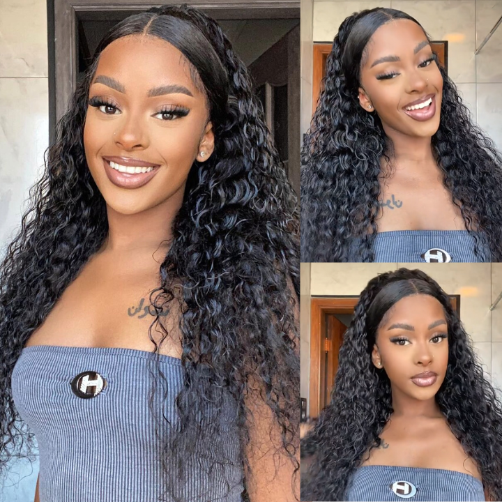 Nature Wave 13*4 Frontal Wigs Pre Plucked Natural Hair Transparent Lace Wigs-Amanda Hair