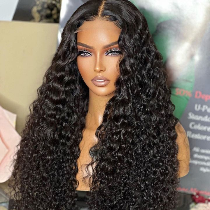 Deep Wave 13*4 Transparent HD Lace Frontal Best Glueless Wigs Curly Natural Hair-Amanda Hair