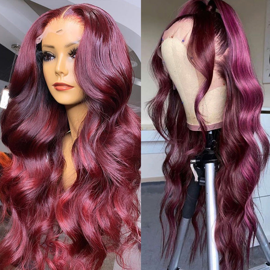 Extra 60% OFF | Burgundy Body Wave 13x4 Lace Front Wigs-Flash Sale