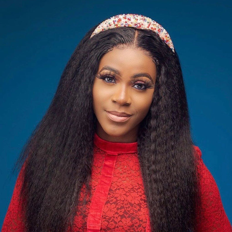 Amanda Indian Human Hair Kinky Straight 4 Bundles With 4*4 Lace Closure 10A Grade 100% Remi Human Hair