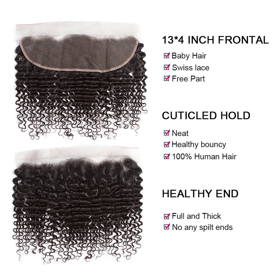Amanda Kinky Curly 13*4 Lace Frontal 100% Remi Human Hair