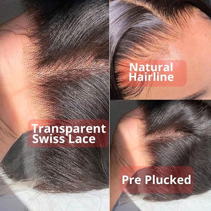 Long Straight Hair 13*4/4*4/T Part Lace Front Wigs Preplucked Frontal Human Hair Wig - Amanda Hair