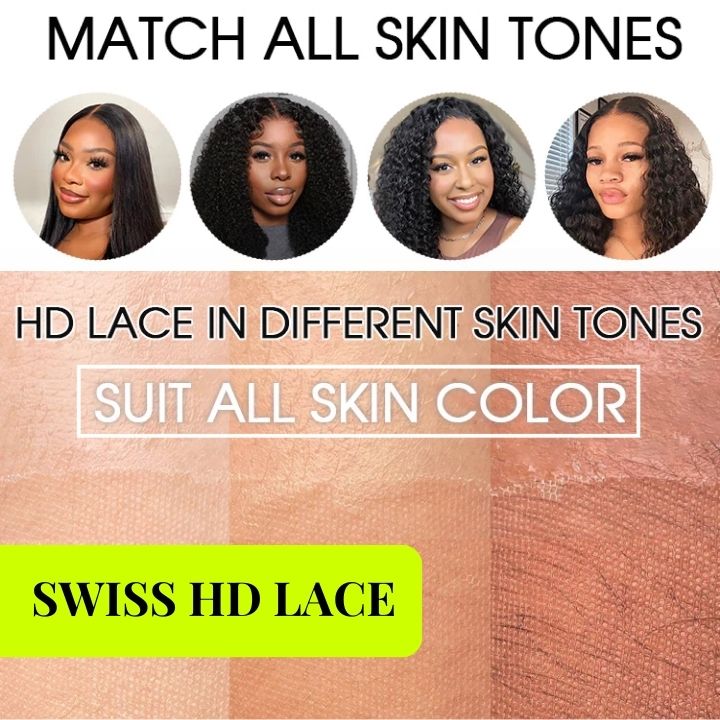 Highlight Red & Yellow Transparent  Lace Front Loose Wave Colored Wigs Human Hair -Amanda Hair