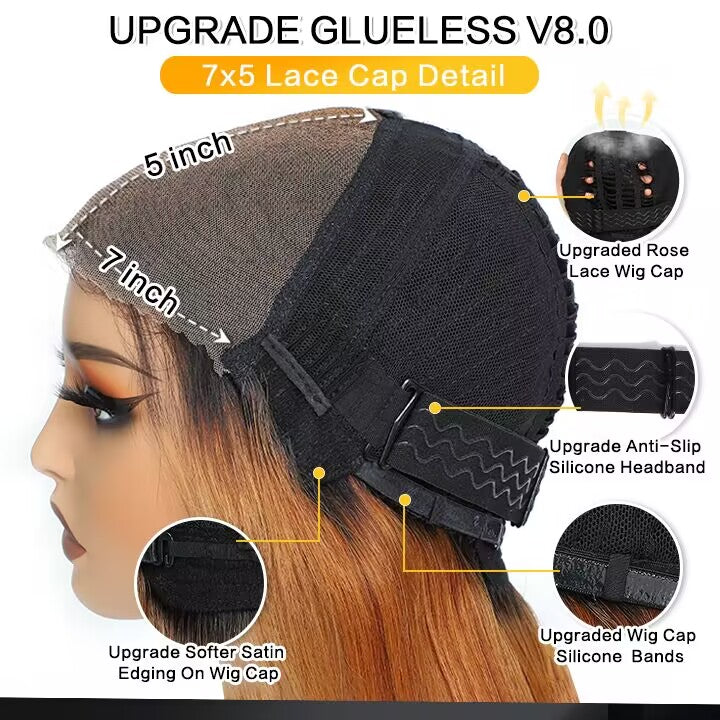 Blayage Color Glueless Body Wave Highlight Brown 7x5/13x4 Lace Front Wigs-Amanda Hair