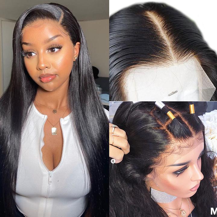 Permanent Straight Hair Wigs 13*4 HD Lace Front Wigs Pre Plucked Transparent Lace Wig-Amanda Hair