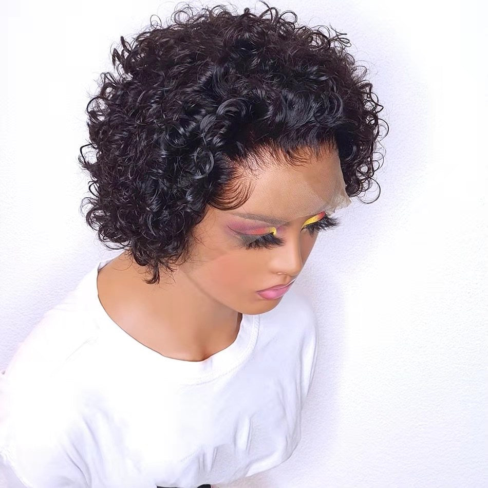 Jerry Curly Short Pixie Cut Wig For African American-Amanda Hair
