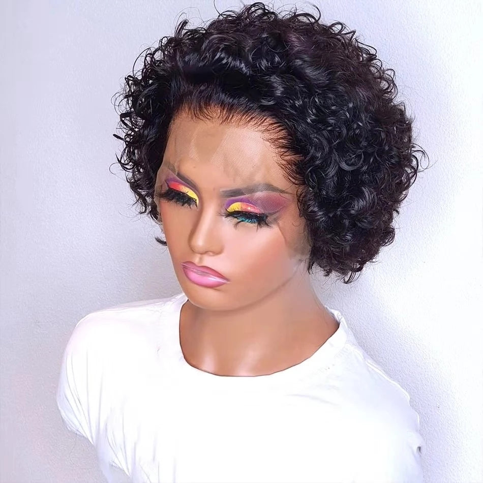 Jerry Curly Short Pixie Cut Wig For African American-Amanda Hair